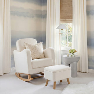 Soother Nursing Chair and Footstool Off White Boucle product image 1