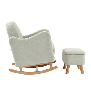 Soother Nursing Chair and Footstool Sage Boucle product image 3