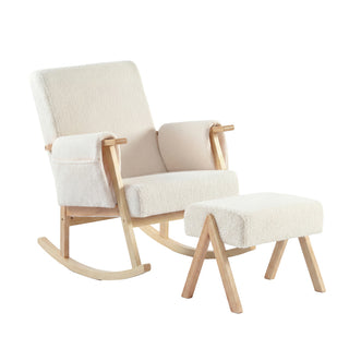 Storyteller Nursing Chair and Footstool Off White Ted product image 2