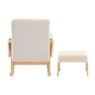 Storyteller Nursing Chair and Footstool Off White Ted product image 4
